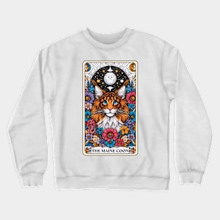 Maine Coon Tarot Card Crewneck Sweatshirt